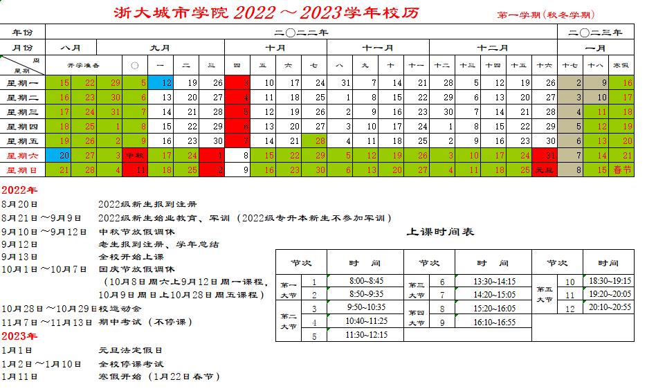 2023浙大城市学院寒假开始和结束时间 什么时候放寒假
